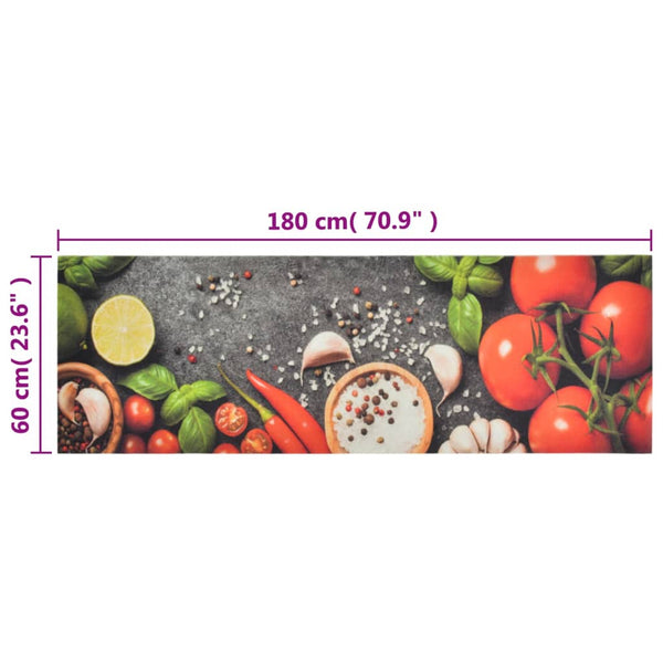 Waschbarer Küchenteppich Gemüse Bigan 60x180cm (Samt)