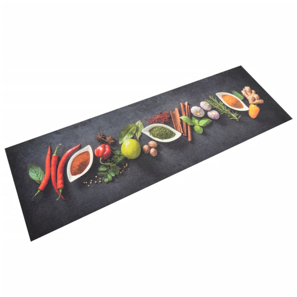 Waschbarer Teppich „Gewürze“ für die Küche Bigan 60x180cm (Samt)