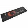 Schwarz abwaschbarer Küchenteppich Cooking Bigan 45x150cm (Samt)