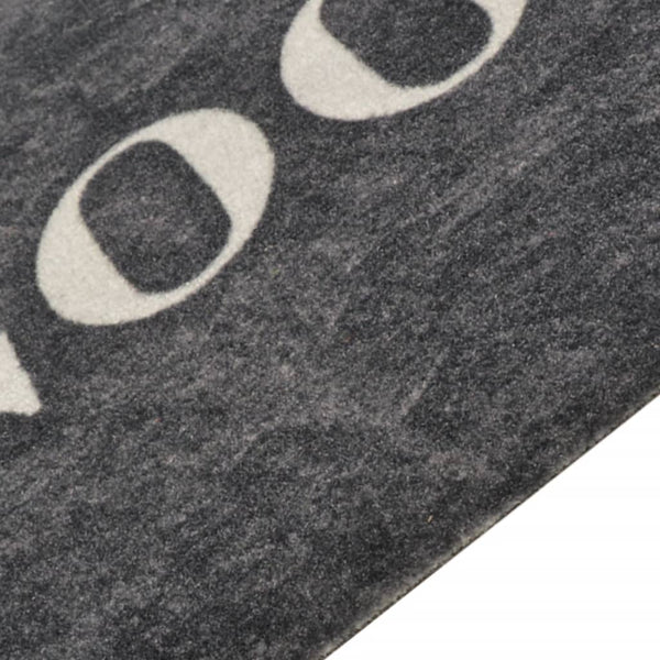 Schwarz abwaschbarer Küchenteppich Cooking Bigan 45x150cm (Samt)