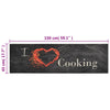 Schwarz abwaschbarer Küchenteppich Cooking Bigan 45x150cm (Samt)