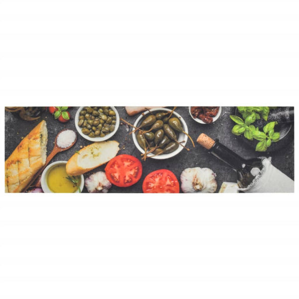 Wein und Essen, Küchenteppich Bigan 45x150cm (Samt)