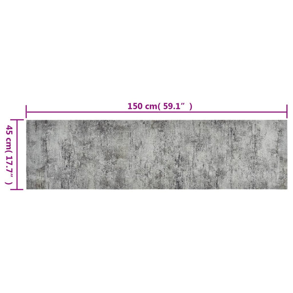 Waschbarer Küchenteppich Beton Bigan 45x150cm (Samt)