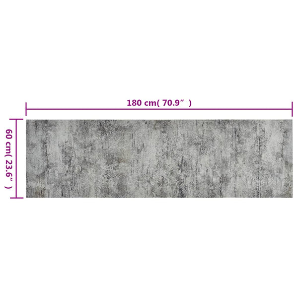 Abwaschbarer Küchenteppich Beton Bigan 60x180cm (Samt)