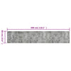 Waschbarer Küchenteppich Beton Bigan 60x300cm (Samt)