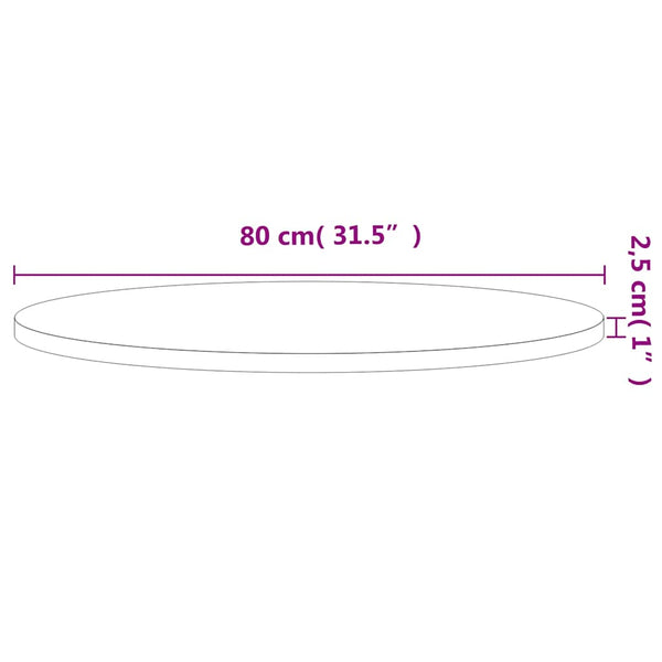 Ø80x2,5cm Tischplatte Necsulescu (rund Buche)
