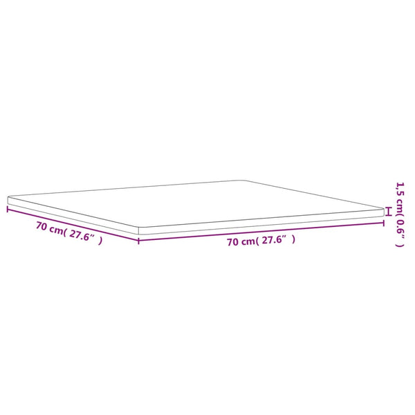 Tischplatte Necsulescu 70x70x1,5cm (Quadrat Buche)