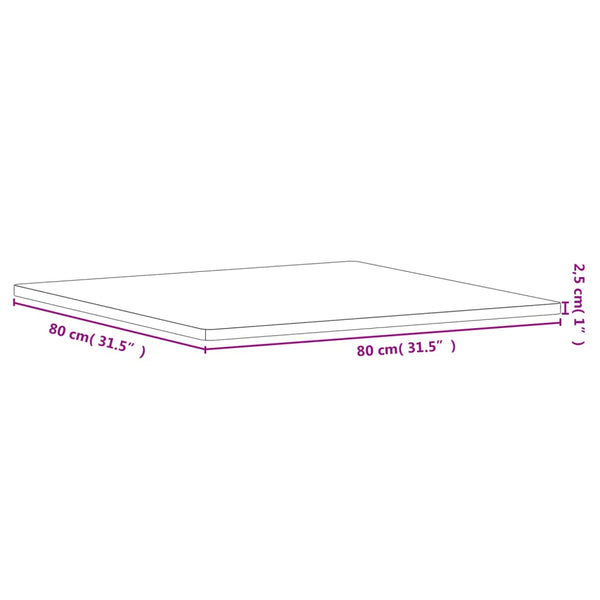 Tischplatte Necsulescu 80x80x2,5cm (Quadrat Buche)
