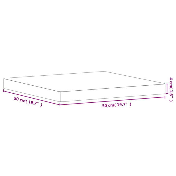 Tischplatte Necsulescu 50x50x4cm (Quadrat Buche)