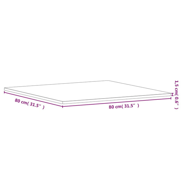 80x80x1,5cm Tischplatte Necsulescu (Buche quadratisch)