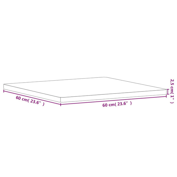 Tischplatte Necsulescu 60x60x2,5cm (Quadrat Buche)