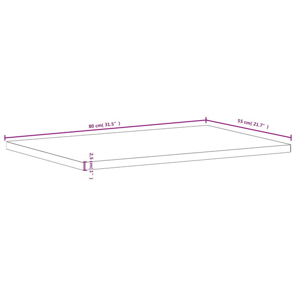 Tischplatte Dit 80x55x2,5cm (Buche)