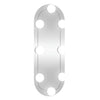 Wandspiegel Allyende 15x40cm (mit LED-Beleuchtung, Glas, oval)