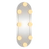 Wandspiegel Allyende 15x40cm (mit LED-Beleuchtung, Glas, oval)
