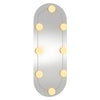 Wandspiegel Allyende 20x50cm (mit LED-Beleuchtung, Glas, oval)