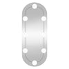 Wandspiegel Allyende 20x50cm (mit LED-Beleuchtung, Glas, oval)