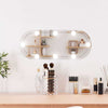 Wandspiegel Allyende 20x50cm (mit LED-Beleuchtung, Glas, oval)