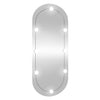 Wandspiegel Allyende 25x60cm (mit LED-Beleuchtung, Glas, oval)