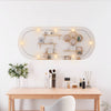Wandspiegel Allyende 25x60cm (mit LED-Beleuchtung, Glas, oval)