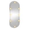 Wandspiegel Allyende 25x60cm (mit LED-Beleuchtung, Glas, oval)