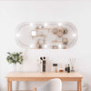 Wandspiegel Allyende 25x60cm (mit LED-Beleuchtung, Glas, oval)