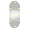 Wandspiegel Allyende 30x70cm (mit LED-Beleuchtung, Glas, oval)