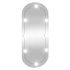 Wandspiegel Allyende 35x80cm (mit LED-Beleuchtung, Glas, oval)