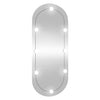 Wandspiegel Allyende 45x100cm (mit LED-Beleuchtung, Glas, oval)