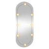 Wandspiegel Allyende 45x100cm (mit LED-Beleuchtung, Glas, oval)