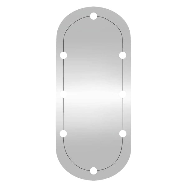 Wandspiegel Allyende 45x100cm (mit LED-Beleuchtung, Glas, oval)