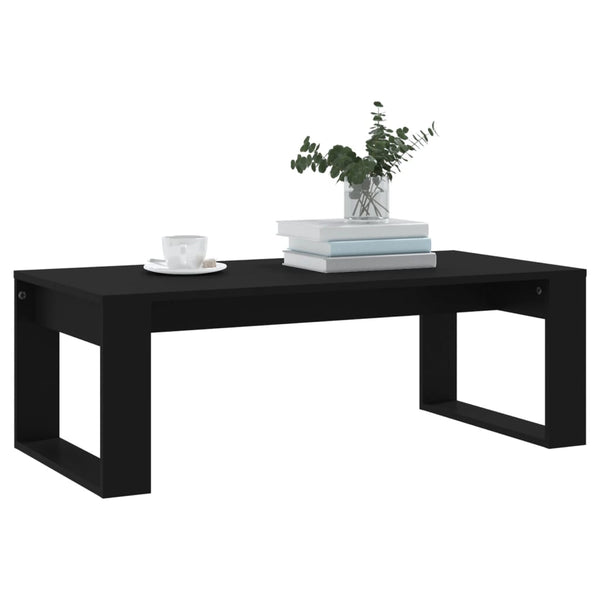 Couchtisch Musetoiu 102x50x35cm, schwarz (Holz)
