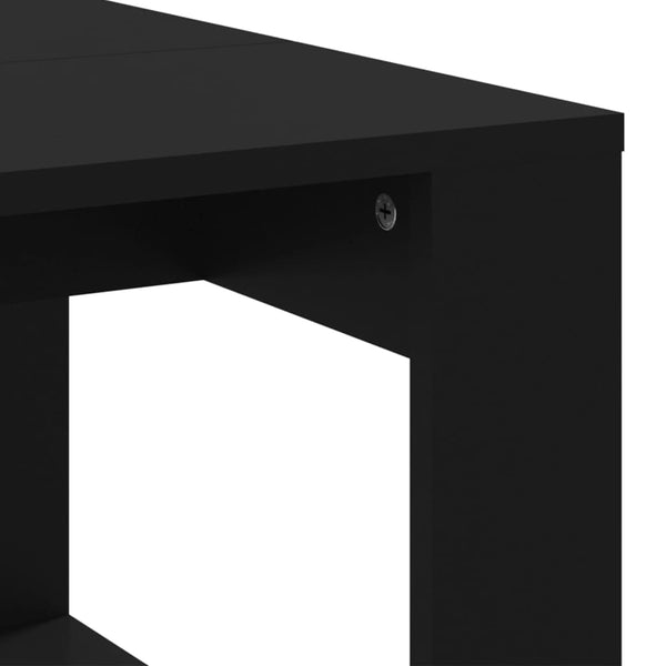 Couchtisch Musetoiu 102x50x35cm, schwarz (Holz)