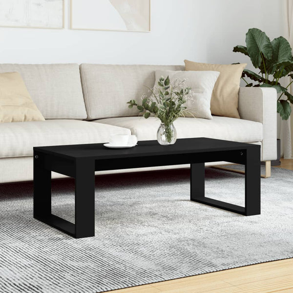 Couchtisch Musetoiu 102x50x35cm, schwarz (Holz)