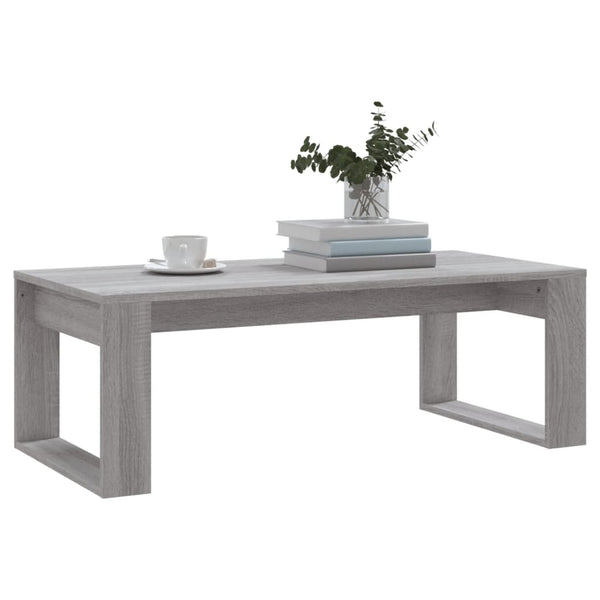 Grauer Couchtisch Musetoiu 102x50x35cm (Holz)