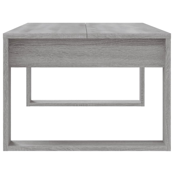 Grauer Couchtisch Musetoiu 102x50x35cm (Holz)