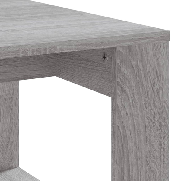 Grauer Couchtisch Musetoiu 102x50x35cm (Holz)