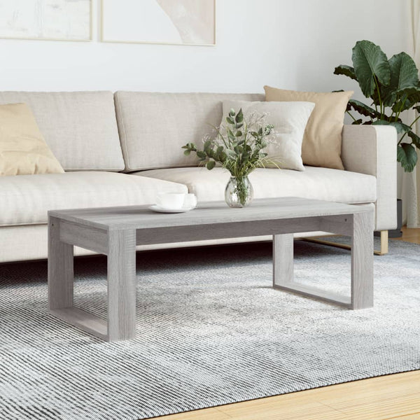 Grauer Couchtisch Musetoiu 102x50x35cm (Holz)