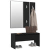 Schwarzes Dielenmöbel-Set Sofie (Holz)