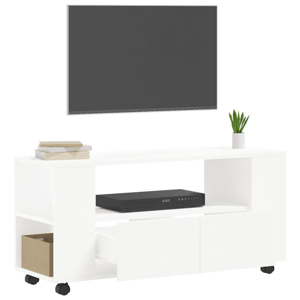 Valkoinen tv-taso Sincovici 102x34,5x43cm (puinen)