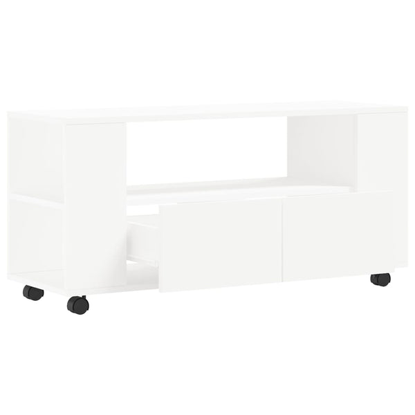 Valkoinen tv-taso Sincovici 102x34,5x43cm (puinen)