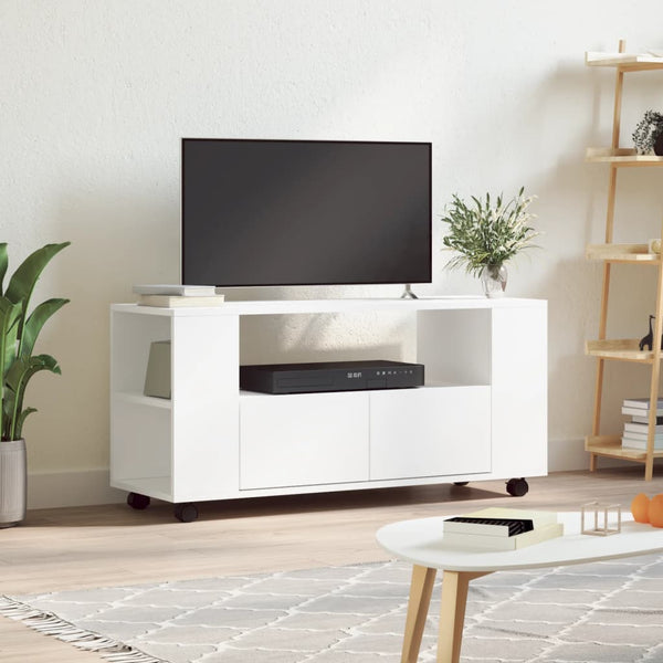 Valkoinen tv-taso Sincovici 102x34,5x43cm (puinen)