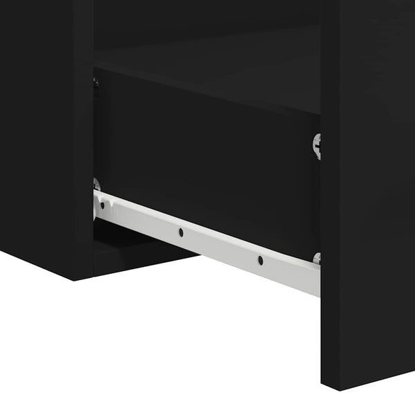 Schwarzer Badschrank mit Spiegel Rusoiu (Holz)