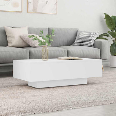Weißer Couchtisch Hordei 100x49,5x31cm (Holz)