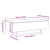 Couchtisch Räuchereiche Hordei 100x49,5x31cm (Holz)