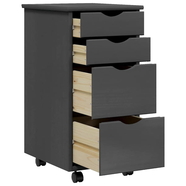 Graue Rollschubbox Moss Antusa (Kiefer)