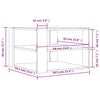 Schwarzer Couchtisch Mindre 59,5x59,5x40cm (Holz)