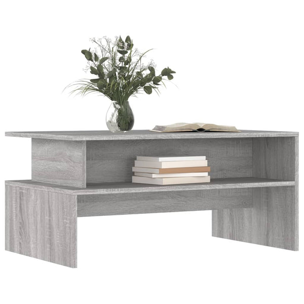 Grauer Couchtisch Grunia 90x55x42,5cm (Holz)