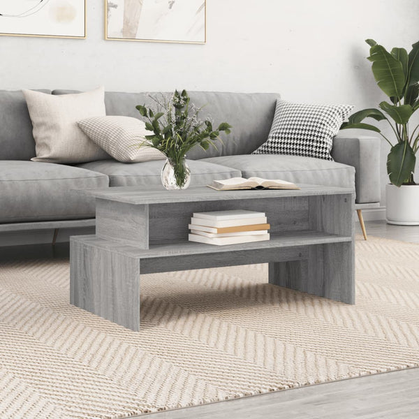 Grauer Couchtisch Grunia 90x55x42,5cm (Holz)