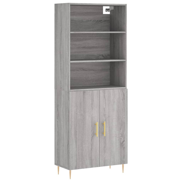 69,5x34x180cm grauer Schrank Neubahar (Holz)