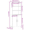 69,5x34x180cm grauer Schrank Neubahar (Holz)